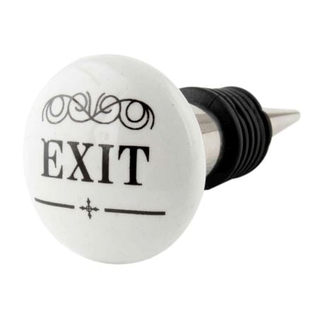 Exit Flat Ceramic Wine Bottle Stopper